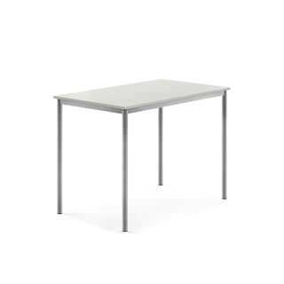 Pöytä BORÅS, korkeapainelaminaatti HPL, 1200x800x900 mm, harmaa, hopeanharmaa