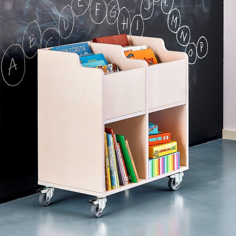 Book trolley AGNES, white | AJ Products