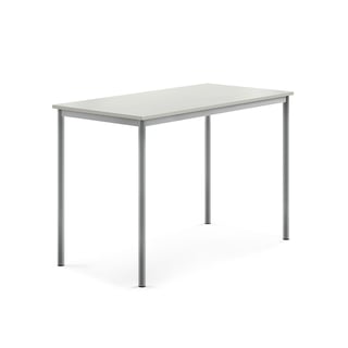 Stôl BORÅS, 1400x700x900 mm, laminát - šedá, strieborná