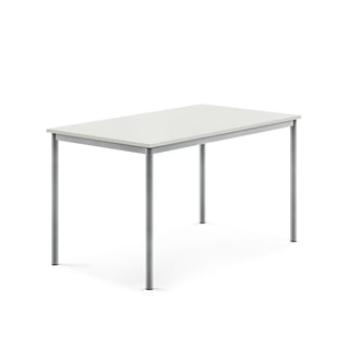 Desk BORÅS, 1400x800x760 mm, grey laminate, alu grey