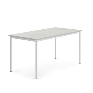 Pöytä BORÅS, 1600x800x760 mm, harmaa laminaatti, white