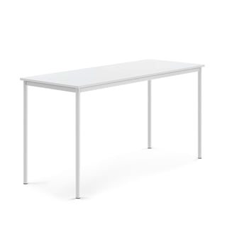 Pöytä BORÅS, korkeapainelaminaatti HPL, 1800x700x900 mm, valkoinen, valkoinen