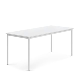 Stół BORÅS, 1800x800x760 mm, biały laminat, biały