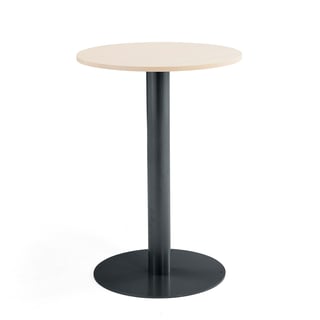 Barový stôl ALVA, Ø700x1000 mm, breza, antracit