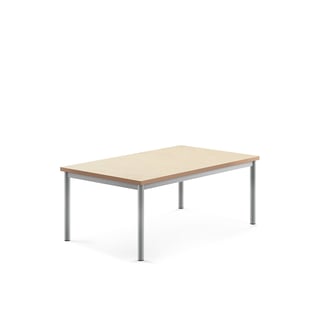 Desk SONITUS, 1200x800x500 mm, beige linoleum, alu grey
