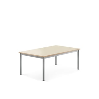 Desk BORÅS, 1200x800x500 mm, birch laminate, alu grey