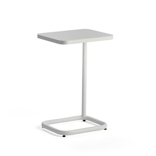 Klēpjdatoru galds STANDBY, 425x350x647 mm, balts statīvs, balta galda virsma