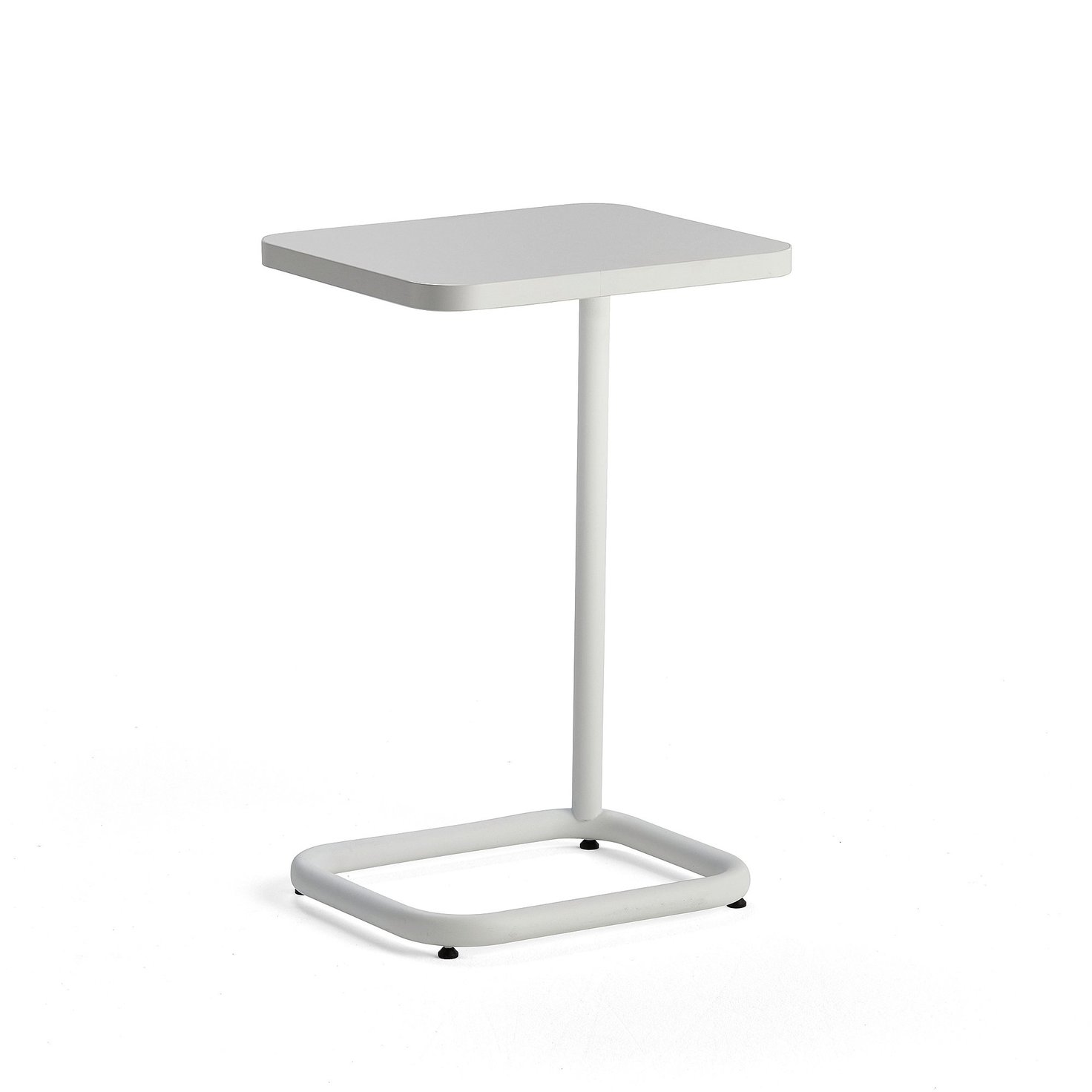 Laptop table STANDBY, 425x350x647 mm, white stand, white table top AJ