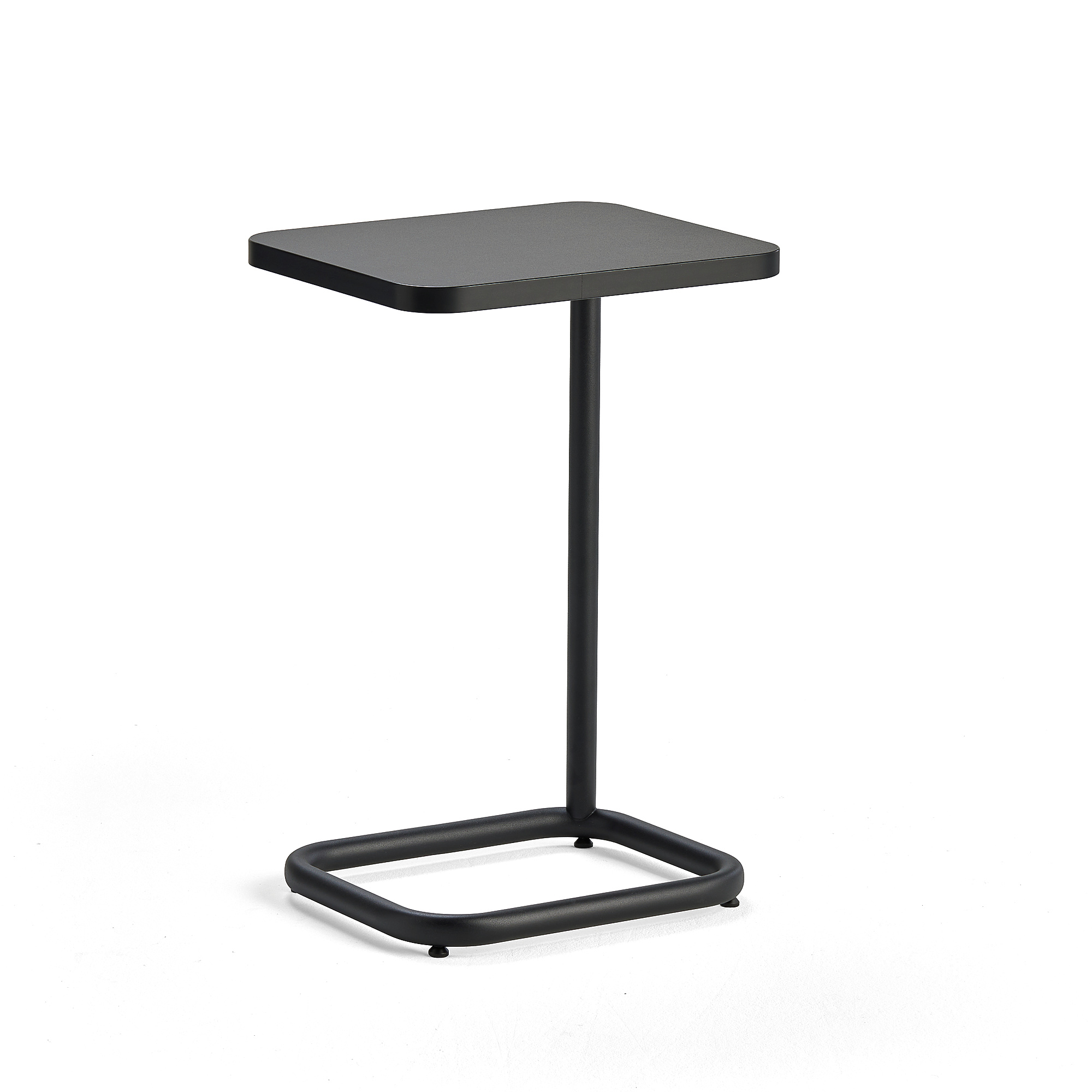 Black laptop shop side table