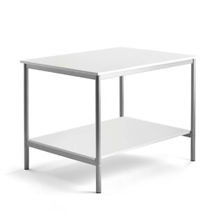 Työpöytä, 1200x900x900 mm, valkoinen, hopeanharmaa