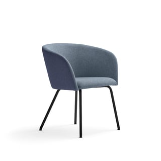 Chair JOY, black, dark blue/blue grey