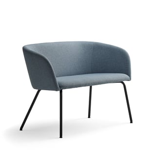 Sofa JOY, svart/lys blågrå
