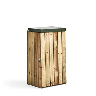 Wooden panel waste bin, 125-160 L