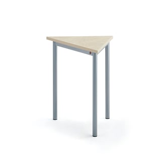 Table SONITUS TRIANGEL, 700x600x720 mm, beige linoleum, alu grey