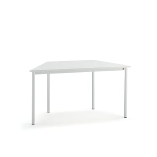 Table SONITUS TRAPETS, 1200x600x720 mm, white high pressure laminate, white