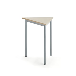 Stôl BORÅS TRIANGEL, 700x600x720 mm, laminát - breza, strieborná