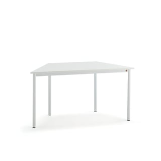 Pöytä BORÅS TRAPETS, 1400x700x720 mm, valkoinen laminaatti, valkoinen