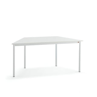 Tisch BORÅS TRAPETS, 1600x800x720 mm, Laminat weiß, weiß