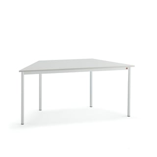 Desk BORÅS TRAPETS, 1600x800x720 mm, grey laminate, white
