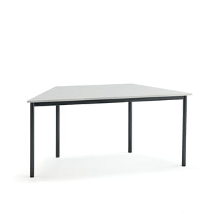 Pöytä BORÅS TRAPETS, 1600x800x720 mm, harmaa laminaatti, antrasiitinharmaa