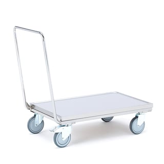 Platforminis vežimėlis CONVOY, nerūdijančio plieno,  900 x 550 mm
