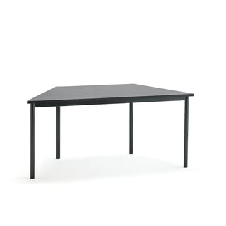 Pöytä SONITUS TRAPETS, 1600x800x720 mm, tummanharmaa linoleumi, antrasiitinharmaa