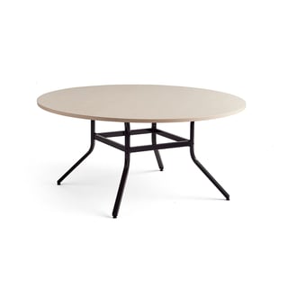 Pöytä VARIOUS,  Ø1600x740 mm, musta, koivu