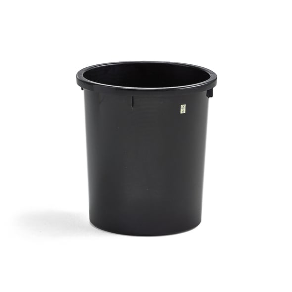ESD waste paper basket, Ø 390x420 mm, 35 L, black AJ Products