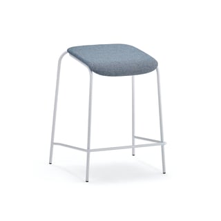 Stool ATTEND, white, blue-grey
