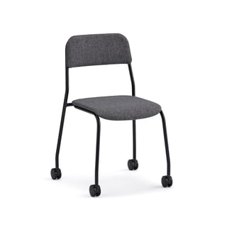 Chair ATTEND with wheels, black, anthracite