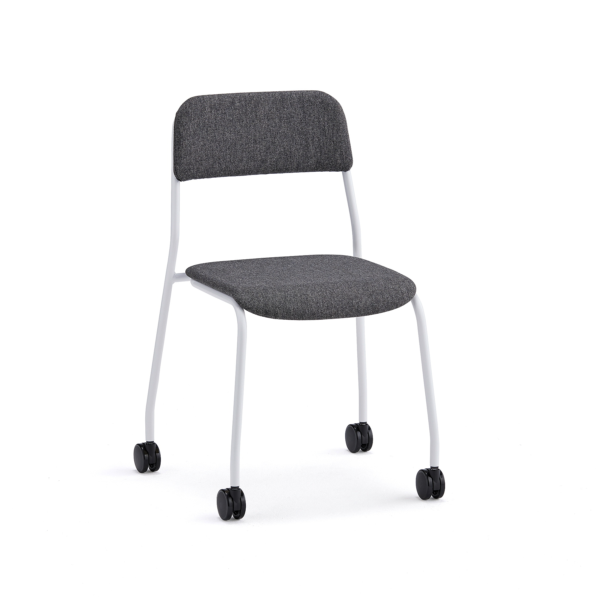 White chair on sale with wheels