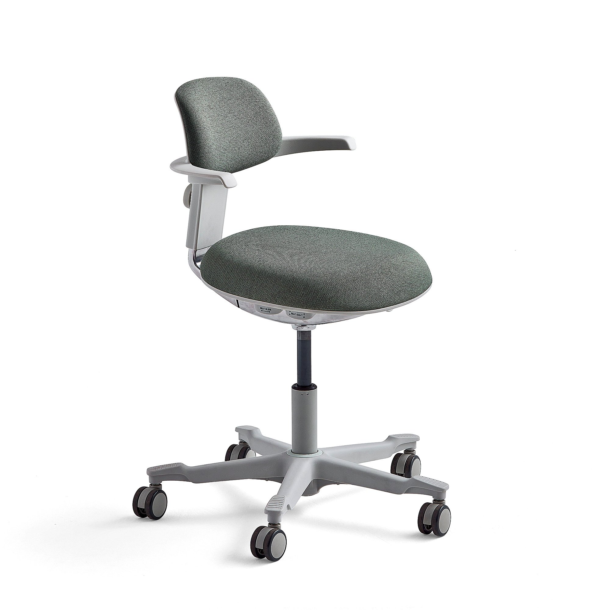 Office chair NEWBURY white green AJ Products