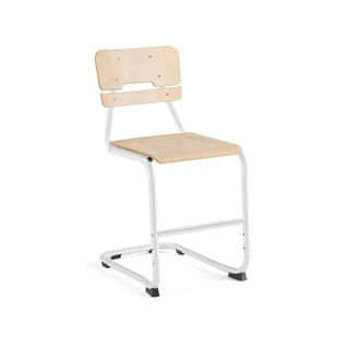 Školní židle LEGERE I, výška 500 mm, bílá, bříza
