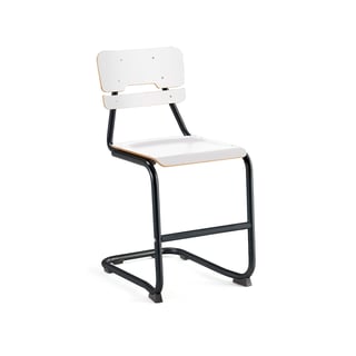Classroom chair LEGERE I, H 500 mm, anthracite, white