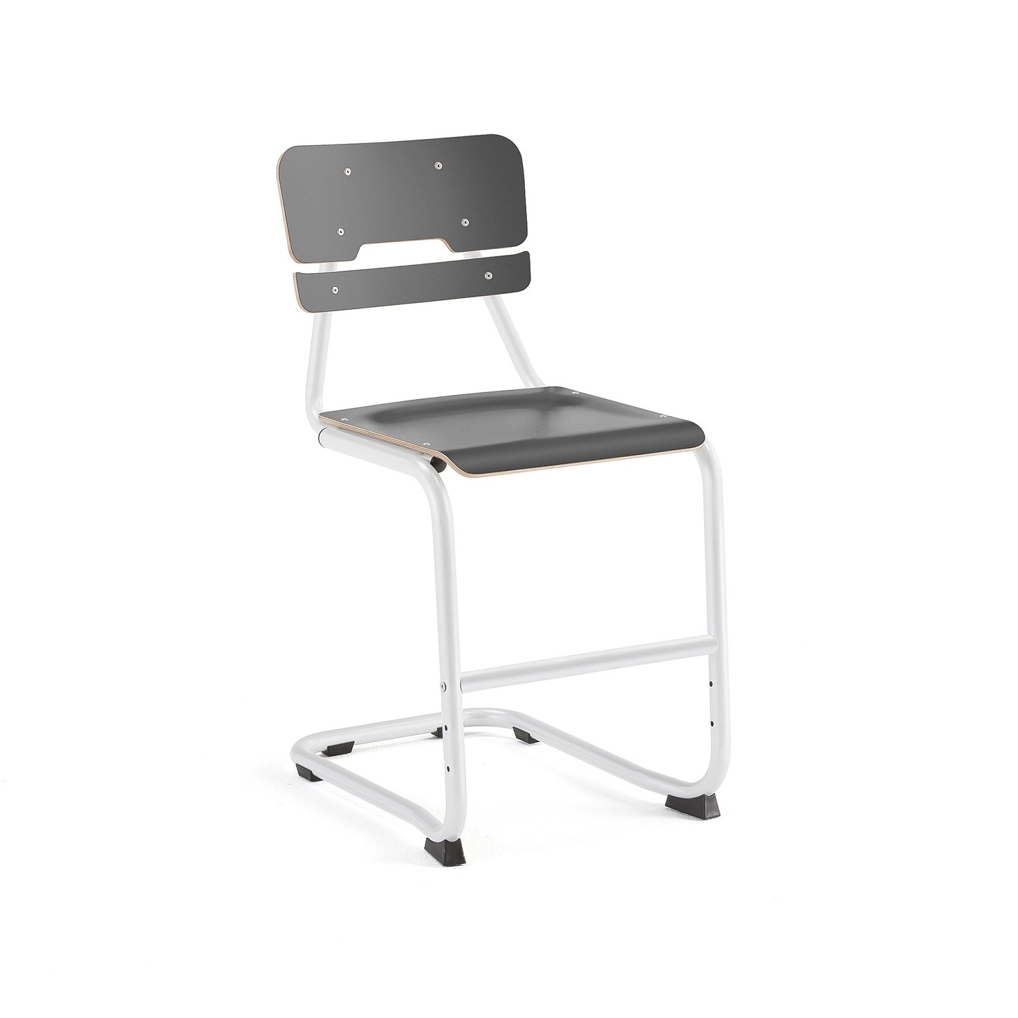 Classroom chair LEGERE I, H 500 mm, white, anthracite AJ Products