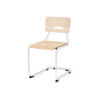 Krzesło szkolne LEGERE III, 450 mm, biały, brzoza