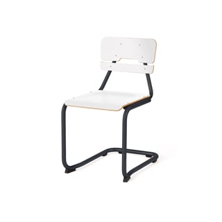 Classroom chair LEGERE II, H 450 mm, anthracite, white