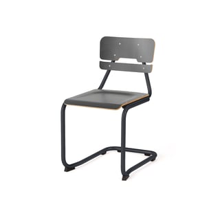 Classroom chair LEGERE II, H 450 mm, anthracite, anthracite