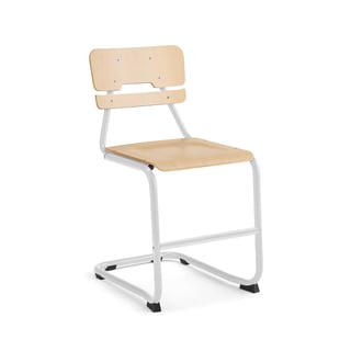 Krzesło szkolne LEGERE II, 500 mm, biały, brzoza