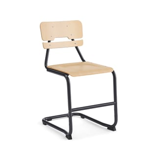 Školská stolička LEGERE II, V 500 mm, antracit, breza
