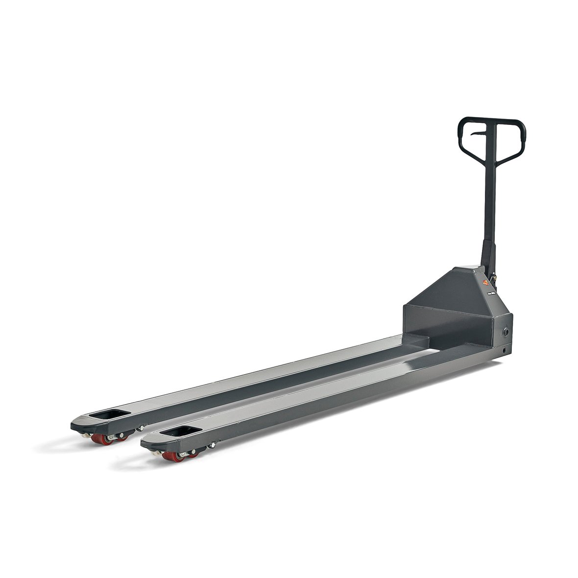 Quick lift pallet truck BOOST, 2000 kg, L 2500 mm, tandem, poly, grey