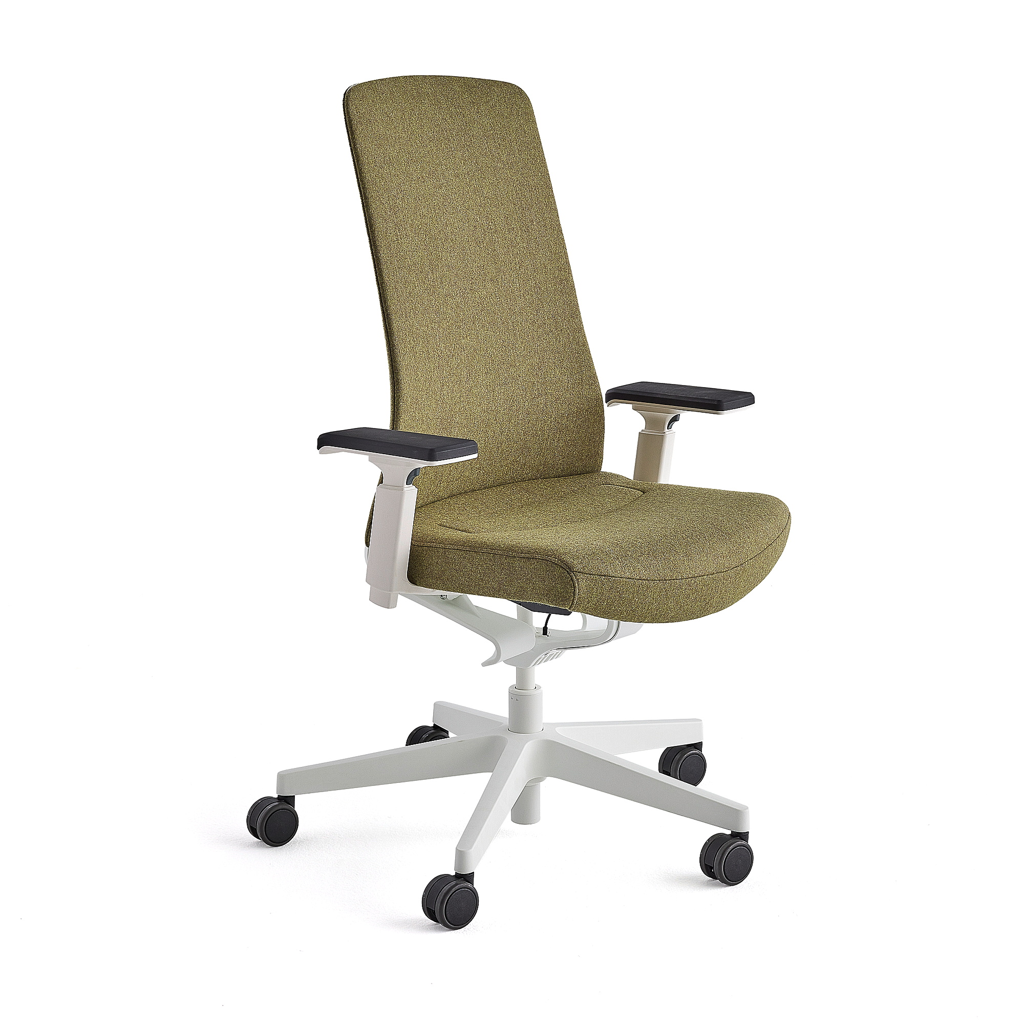 Office Chair BELMONT White Frame Moss Green AJ Products