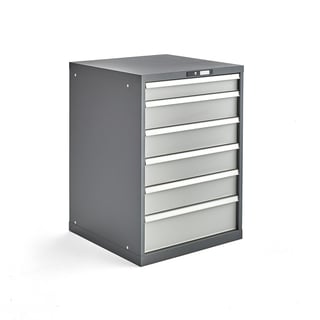 Workshop drawer unit CROWN, 1000x717x725 mm, 6 drawers