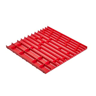 Plastikiniai stalčių įdėklai stalčiams CROWN, kurių aukštis 50-150mm, 59 skyriai