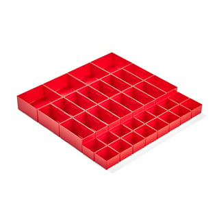 Plastic drawer insert CROWN for drawer height 75-175 mm, 36 compartments