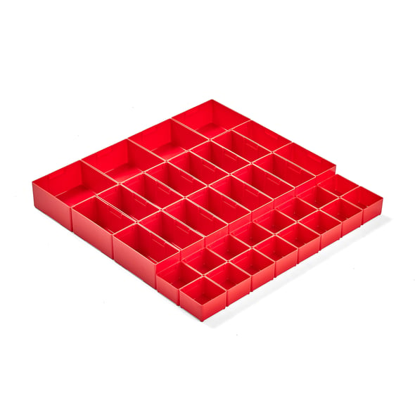 Plastic drawer insert CROWN for drawer height 75-175 mm, 36 ...