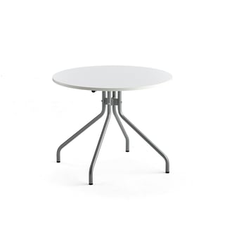 Stůl AROUND, Ø900 mm, stříbrná, bílá