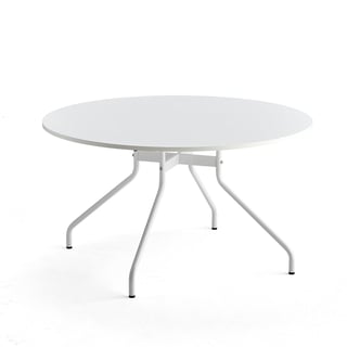 Stół AROUND, Ø1300 mm, biały laminat, biały