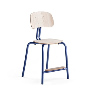 Classroom chair YNGVE, 4 legs, cobalt blue, ash, H 520 mm
