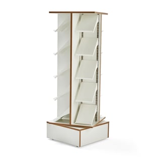 Book display rack STORY, 600x600x1710 mm, white